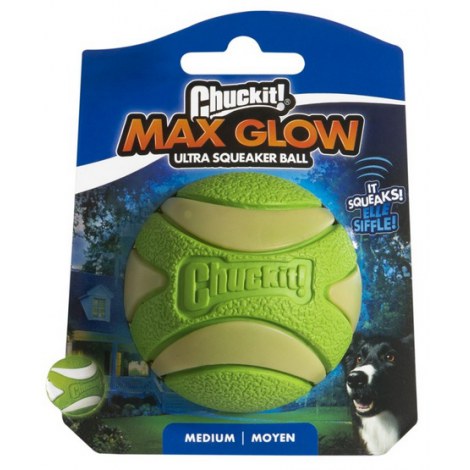 Chuckit! Max Glow Ultra Squeaker Ball Medium [43142]
