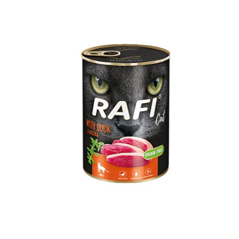 Zestaw MIX smaków Rafi Cat z kaczką + Rafi Cat  z indykiem 12x400 g - 2