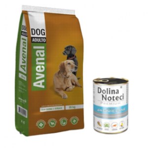 [Zestaw] Avenal Dog Adult dla psa aktywnego 20kg + Dolina Noteci jagnięcina 400g