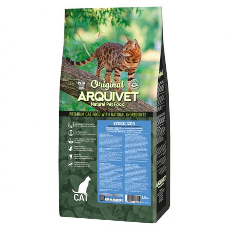 [Zestaw x4] ARQUIVET CAT Original dla kotów sterylizowanych łosoś z ryżem 1,5 kg - 2