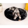 MIMIKO Pets Legowisko Shaggy okrągłe XXL 100cm czarne - 4