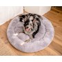 MIMIKO Pets Legowisko Shaggy okrągłe XXL 100cm szare - 3