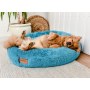 MIMIKO Pets Legowisko Shaggy okrągłe XL 75cm turkusowe - 3