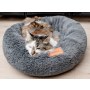 MIMIKO Pets Legowisko Shaggy okrągłe L 60cm grafitowe - 3