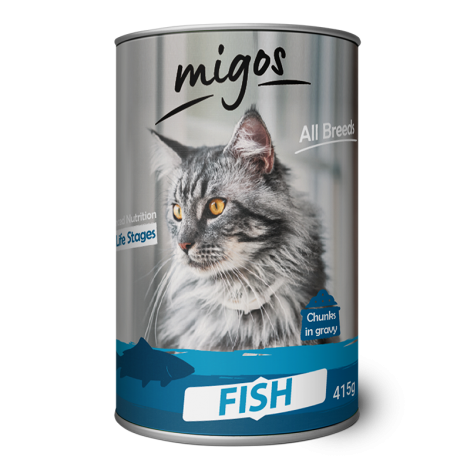 Migos Cat Fish dla kotów dorosłych 415g x 24 - 2