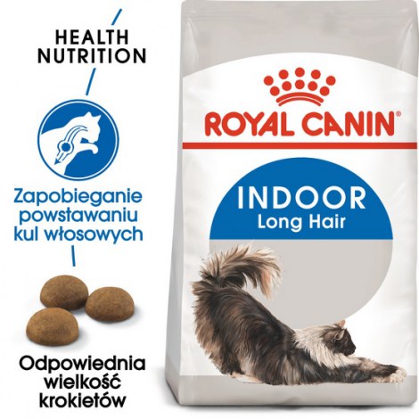 Royal Canin Indoor Long Hair karma sucha dla kotów dorosłych, długowłose, przebywających wyłącznie w domu 4kg