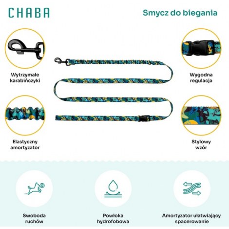 CHABA Smycz z amortyzatorem do biegania Story III M 25mm/280cm Carnival - 4