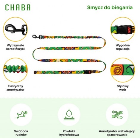 CHABA Smycz z amortyzatorem do biegania Story III M 25mm/280cm Jumbo - 4