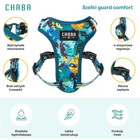 CHABA Szelki Guard Comfort Story III bezuciskowe M 1,6cm Carnival - 4