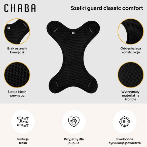 CHABA Szelki Guard Comfort Classic M czarne - 4
