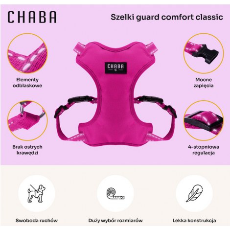 CHABA Szelki Guard Comfort Classic XL fuksja - 3