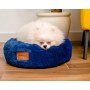 MIMIKO Pets Legowisko Shaggy okrągłe M 45cm chabrowe - 3