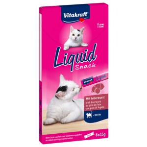Vitakraft Cat Liquid-Snack z Wątróbka i biotyna 6x15g [58066]