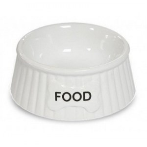 Yarro/Moderna Miska ceramiczna dla psa Food biała [Y2753]