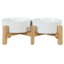 Zolux Miska ceramiczna dla psa i kota Keramo Duo 2x300ml biała - 3