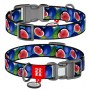 Collar WauDog Nylon Obroża nylonowa z QR-paszportem, plastikowy fastex, wzór FIGA, M 20mm/28-40cm - 2