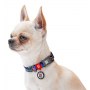 Collar WauDog Nylon Obroża nylonowa z QR-paszportem, plastikowy fastex, wzór FIGA, M 20mm/28-40cm - 4