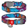 Collar WauDog Nylon Obroża nylonowa z QR-paszportem, plastikowy fastex, wzór LATO, 25mm/37-58cm - 2