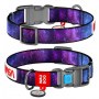 Collar WauDog Nylon Obroża nylonowa z QR-paszportem, plastikowy fastex, wzór NASA21, 15mm/25-35cm - 2