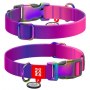 Collar WauDog Recycled Obroża nylonowa z QR-paszportem, gradient M 20mm/28-40cm fioletowy - 2