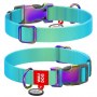 Collar WauDog Recycled Obroża nylonowa z QR-paszportem, gradient L 25mm/33-49cm niebieski - 2