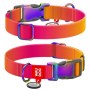 Collar WauDog Recycled Obroża nylonowa z QR-paszportem, gradient L 25mm/33-49cm pomarańczowy - 2