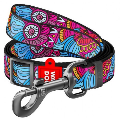 Collar WauDog Nylon Smycz nylonowa regulowana 25mm/152-183cm, wzór LATO