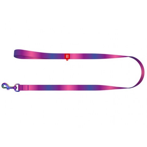 Collar WauDog Recycled Smycz nylonowa, gradient M 20mm/122cm fioletowy - 2