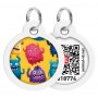 Collar WauDog Smart ID Zawieszka z QR-paszportem okrągła 3cm futrzane potwory - 2