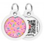 Collar WauDog Smart ID Zawieszka z QR-paszportem okrągła 3cm marshmellow - 2