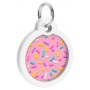 Collar WauDog Smart ID Zawieszka z QR-paszportem okrągła 3cm marshmellow - 5