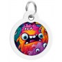 Collar WauDog Smart ID Zawieszka z QR-paszportem okrągła 3cm zębate potwory - 3