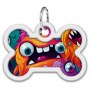 Collar WauDog Smart ID Zawieszka z QR-paszportem kość 4x3cm zębate potwory - 3