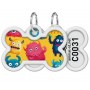 Collar WauDog Smart ID Zawieszka z QR-paszportem kość 4x3cm futrzane potwory - 2