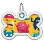 Collar WauDog Smart ID Zawieszka z QR-paszportem kość 4x3cm futrzane potwory - 3