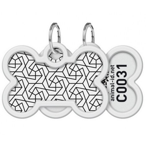 Collar WauDog Smart ID Zawieszka z QR-paszportem kość 4x3cm geometria