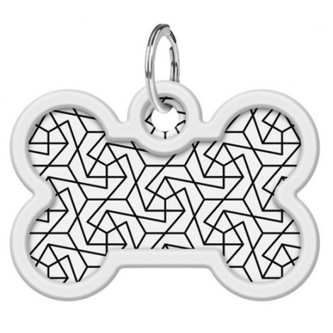 Collar WauDog Smart ID Zawieszka z QR-paszportem kość 4x3cm geometria - 2