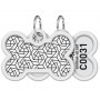 Collar WauDog Smart ID Zawieszka z QR-paszportem kość 4x3cm geometria - 2
