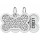 Collar WauDog Smart ID Zawieszka z QR-paszportem kość 4x3cm geometria