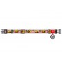 Collar WauDog Nylon Obroża nylonowa z QR-paszportem, plastikowy fastex, wzór AWOKADO NA RÓŻU, M 20mm/28-40cm - 3