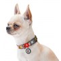 Collar WauDog Nylon Obroża nylonowa z QR-paszportem, plastikowy fastex, wzór AWOKADO NA RÓŻU, S 15mm/25-35cm - 4