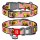 Collar WauDog Nylon Obroża nylonowa z QR-paszportem, plastikowy fastex, wzór AWOKADO NA RÓŻU, S 15mm/25-35cm