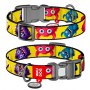 Collar WauDog Nylon Obroża nylonowa z QR-paszportem, plastikowy fastex, wzór FUTRZANE POTWORY, L 25mm/33-49cm - 2