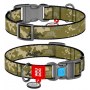 Collar WauDog Nylon Obroża nylonowa z QR-paszportem, plastikowy fastex, wzór MILITARY, L 25mm/33-49cm - 2