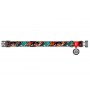 Collar WauDog Nylon Obroża nylonowa z QR-paszportem, plastikowy fastex, wzór ZĘBATE POTWORY, L 25mm/33-49cm - 3