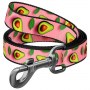 Collar WauDog Nylon Smycz nylonowa S 15mm/200cm, wzór AWOKADO NA RÓŻU - 2
