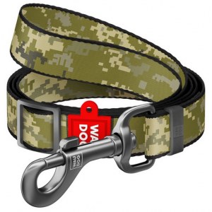 Collar WauDog Nylon Smycz nylonowa regulowana S 15mm/152-183cm, wzór MILITARY