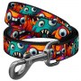 Collar WauDog Nylon Smycz nylonowa L-XXL 25mm/200cm, wzór ZĘBATE POTWORY - 2