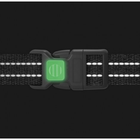 Collar WauDog Re-Cotton Szelki z rączką z regenerowanej bawełny anatomiczne w kształcie litery H, odblaskowe z QR-paszportem, plastikowy fastex, S czerwone - 2