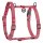 Collar WauDog Re-Cotton Szelki z rączką z regenerowanej bawełny anatomiczne w kształcie litery H, odblaskowe z QR-paszportem, plastikowy fastex, S czerwone